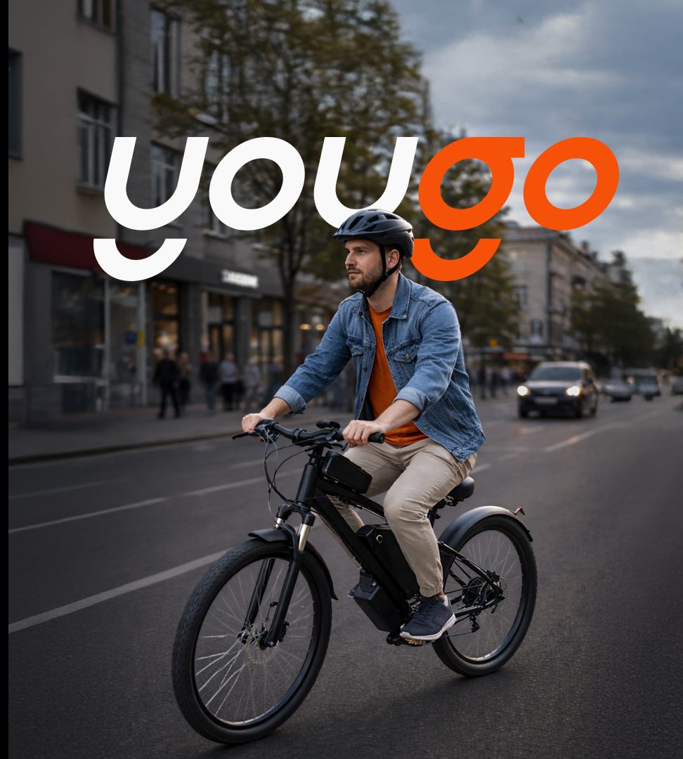 Проєкт YOUGO — логотип бренду електровелосипедів, дизайн infeel.design